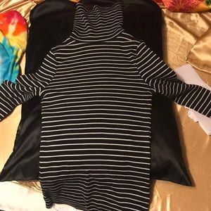Striped turtle neck